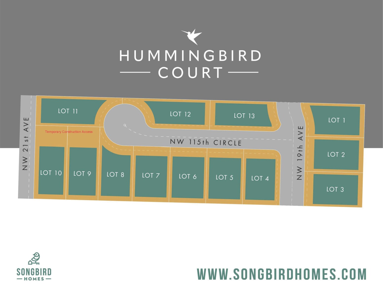Hummingird Court Plat Map
