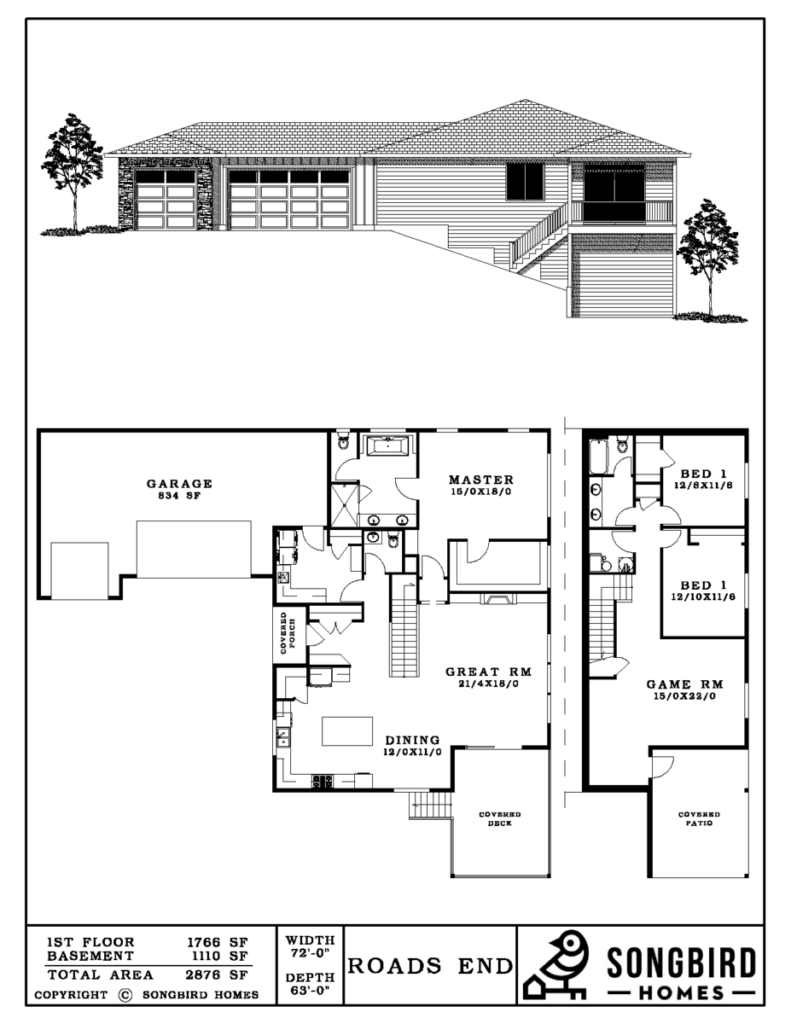 Songbird Homes Roads End Floor Plan